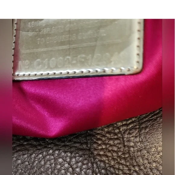 Coach LEGACY Metallic Tote Cowhide
Leather Handbag with Gold Strap - Picture 8 of 9